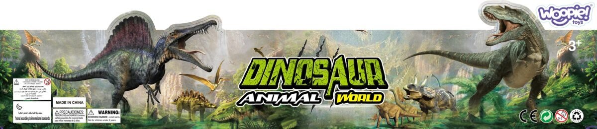 Dinozaurų figūrėlių rinkinys su dėže, virstančia žaidimų kilimėliu, 34 dalių – Paveikslėlis 9