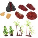 Dinozaurų figūrėlių rinkinys su priešistorinio pasaulio kilimėliu ir dėže – Paveikslėlis 4