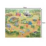 Dinozaurų figūrėlių rinkinys su priešistorinio pasaulio kilimėliu ir dėže – Paveikslėlis 5