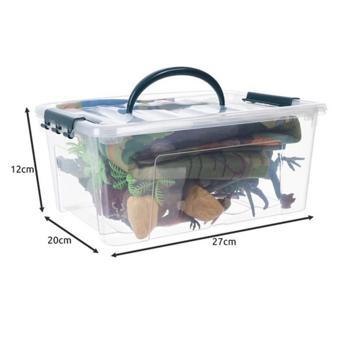 Dinozaurų figūrėlių rinkinys su priešistorinio pasaulio kilimėliu ir dėže – Paveikslėlis 6