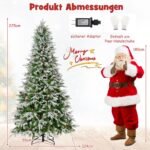 Dirbtinė Kalėdų eglutė su LED apšvietimu ir sniego efektu (Žalia)