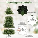 Dirbtinis Kalėdų medis su 1646 šakelių galiukais ir 470 LED lempučių 210 cm aukščio (Žalia) – Paveikslėlis 5