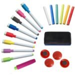 Dvipusė edukacinė lenta su flomasteriais, kreidelėmis ir magnetukais – Paveikslėlis 7