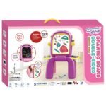 Dvipusė edukacinė lenta su flomasteriais, kreidelėmis ir magnetukais – Paveikslėlis 9