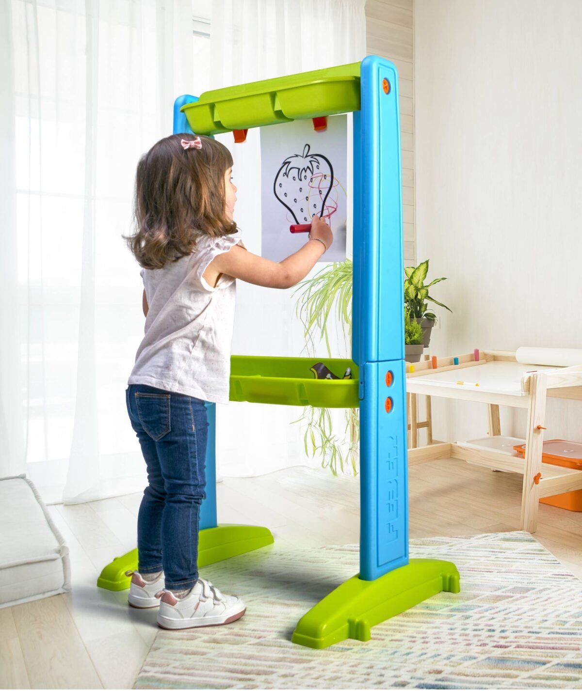 Dvipusė permatoma piešimo lenta su žymekliais ir trafaretais – Paveikslėlis 9