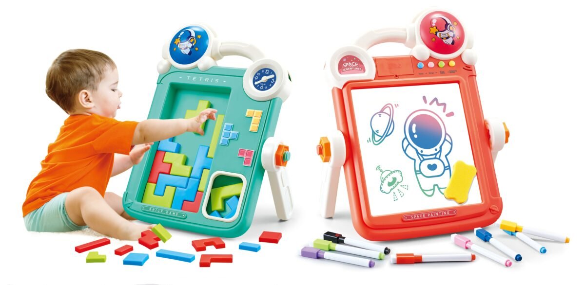 Dvipusė piešimo ir „Tetrio“ dėlionės lenta 2in1 – Paveikslėlis 8