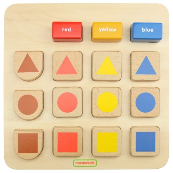 Edukacinė formų ir spalvų rūšiavimo lenta