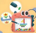 Edukacinė magnetinė lenta su dinozaurų elementais ir šablonais – Paveikslėlis 7