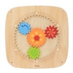 Edukacinė medinė sieninė lenta su spalvotais krumpliaračiais – Paveikslėlis 5