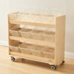 Edukacinė mobili lentyna su 3 lentynomis – Paveikslėlis 5