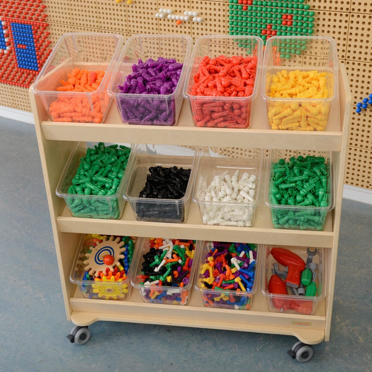 Edukacinė mobili lentyna su 3 lentynomis – Paveikslėlis 9