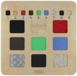 Edukacinė sensorinė lenta lytėjimo faktūrų pažinimui