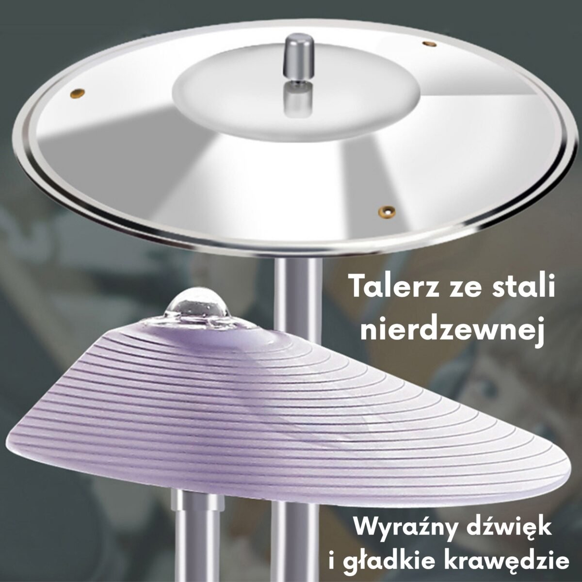 Edukacinis būgnų komplektas vaikams su kėdute ir gyvūnėlių motyvais – Paveikslėlis 2