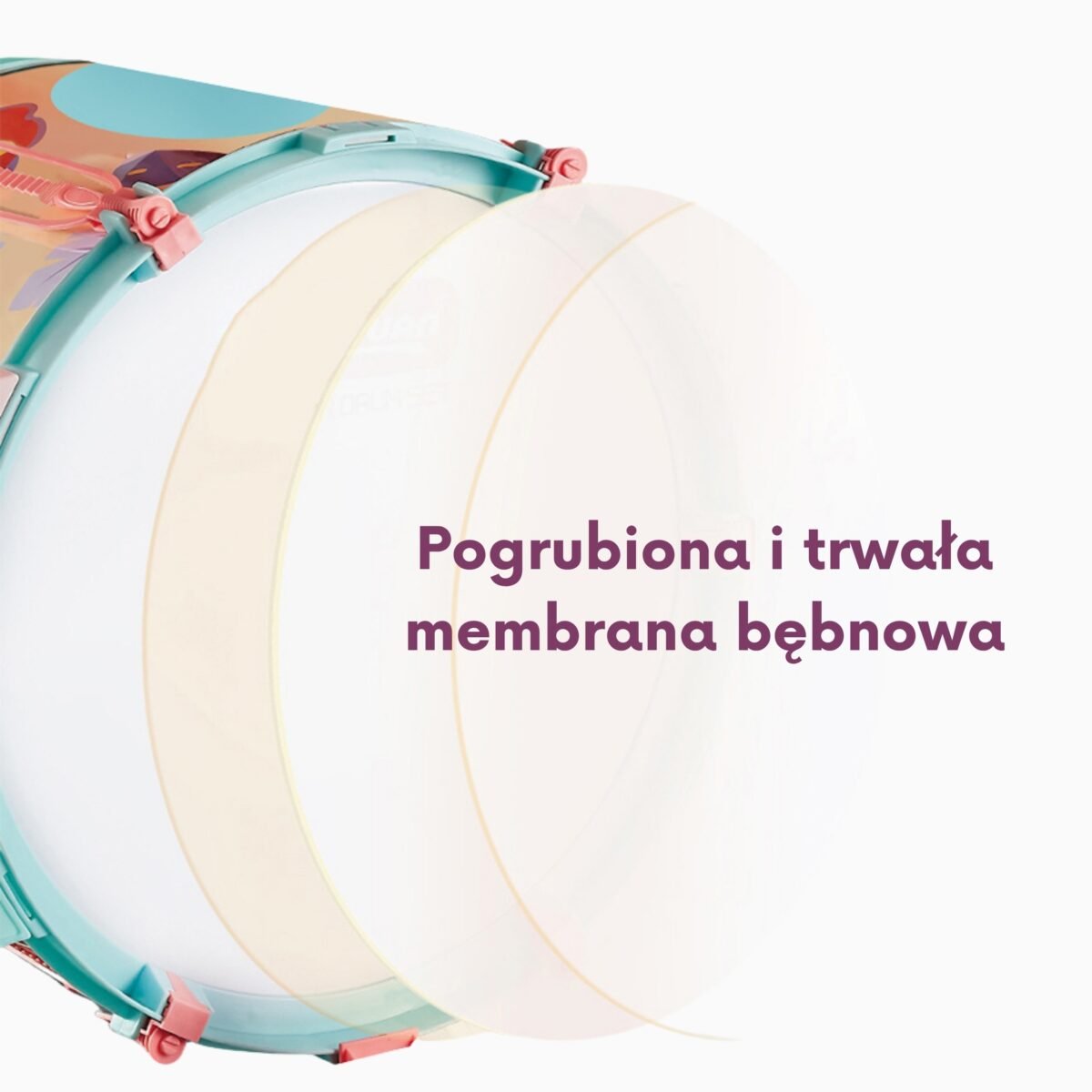 Edukacinis būgnų komplektas vaikams su kėdute ir gyvūnėlių motyvais – Paveikslėlis 6