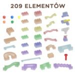 Edukacinis konstravimo rinkinys kamuoliukų trasai su STEM lenta, 209 dalys – Paveikslėlis 3