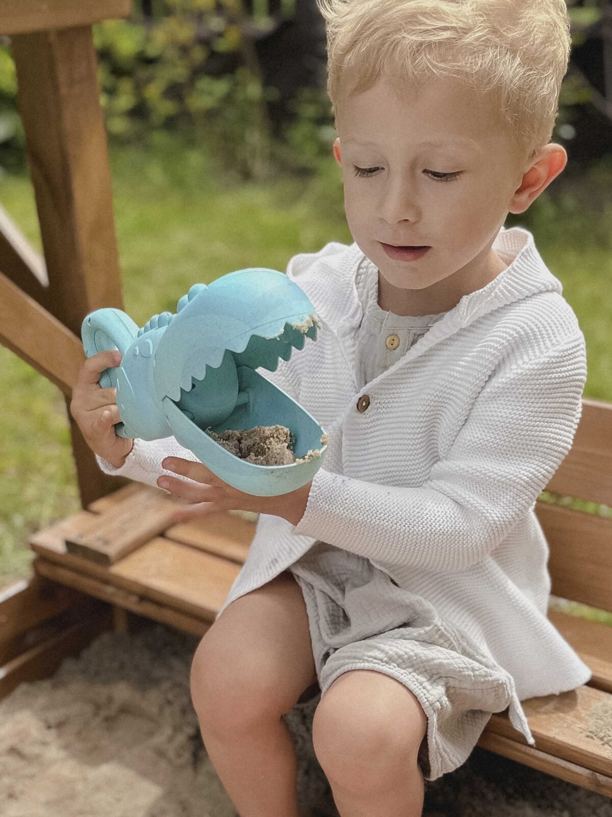 Ekologiškas krokodilo formos smėlio ir vandens kastuvėlis – Paveikslėlis 4