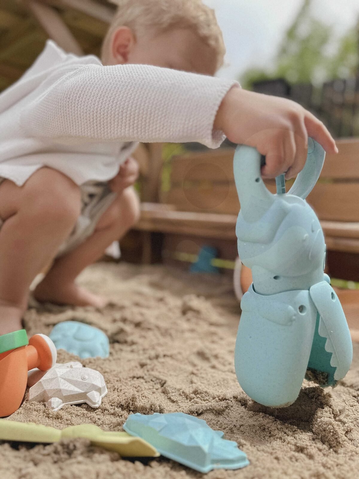 Ekologiškas krokodilo formos smėlio ir vandens kastuvėlis – Paveikslėlis 7