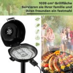 Elektrinis nešiojamas grilius su reguliuojama temperatūra (Juoda) – Paveikslėlis 3