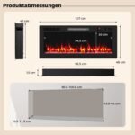 Elektrinis įmontuojamas/pakabinamas židinys su išmaniuoju valdymu (Juoda)