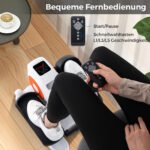 Elektrinis pedalų treniruoklis su ekranu po stalu (Juoda ir balta)