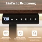 Elektrinis reguliuojamo aukščio rašomasis stalas su kabliuku (Kaimiška ruda)