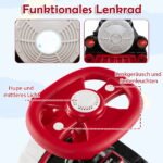 Elektrinis traukinys vaikams su 3 sėdimų vietų vagonu (Raudona) – Paveikslėlis 3