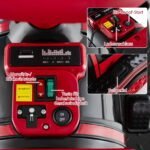 Elektrinis traukinys vaikams su 3 sėdimų vietų vagonu (Raudona) – Paveikslėlis 4