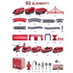 Elektrinis ugniagesių traukinukas su trasa ir technika, 92 dalių – Paveikslėlis 12