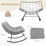 Erdvi Papasan tipo supamoji kėdė su paminkštinta pagalve (Šviesiai pilka) – Paveikslėlis 5