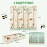 Erdvus kūdikių maniežas su patogiu čiužiniu (Tamsiai pilka) – Paveikslėlis 3