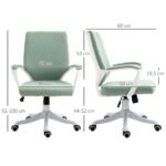 Biuro kėdė su supimo funkcija, ergonomiška ir patogiai paminkštinta – Paveikslėlis 3