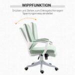 Biuro kėdė su supimo funkcija, ergonomiška ir patogiai paminkštinta – Paveikslėlis 5