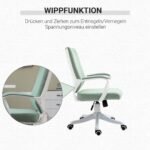Biuro kėdė su supimo funkcija, ergonomiška ir patogiai paminkštinta – Paveikslėlis 6