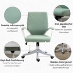 Biuro kėdė su supimo funkcija, ergonomiška ir patogiai paminkštinta – Paveikslėlis 7