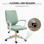 Biuro kėdė su supimo funkcija, ergonomiška ir patogiai paminkštinta – Paveikslėlis 8