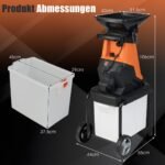Galingas 3000W elektrinis sodo ir medienos smulkintuvas (Oranžinė) – Paveikslėlis 2