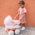 Gilus lėlių vežimėlis su plastikiniu lopšiu ir stogeliu – Paveikslėlis 5