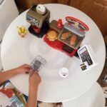 Greitojo maisto restorano žaidimų rinkinys su kasa ir gėrimų pylimo aparatu