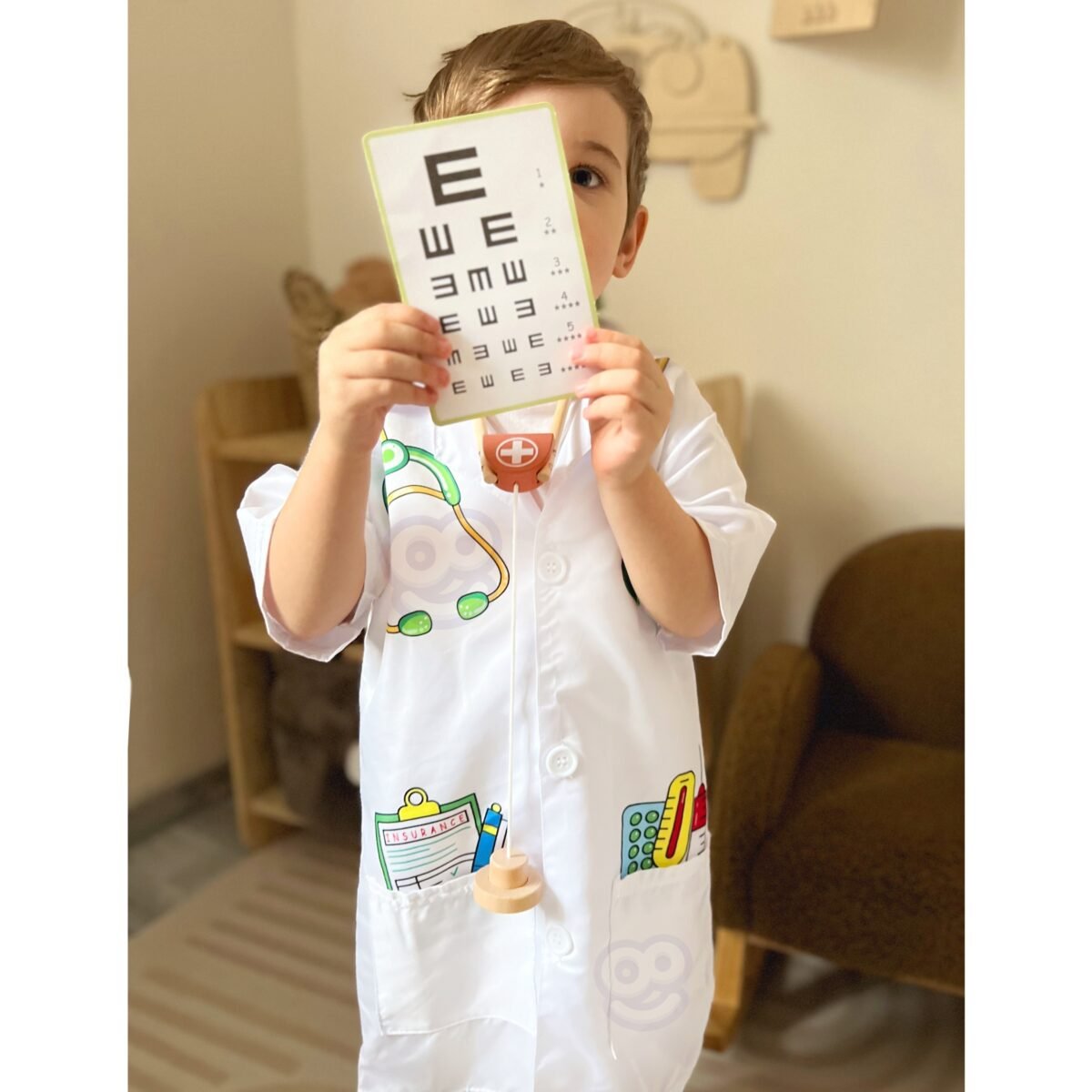 Gydytojo kostiumas vaikams vaidmenų žaidimams – Paveikslėlis 2