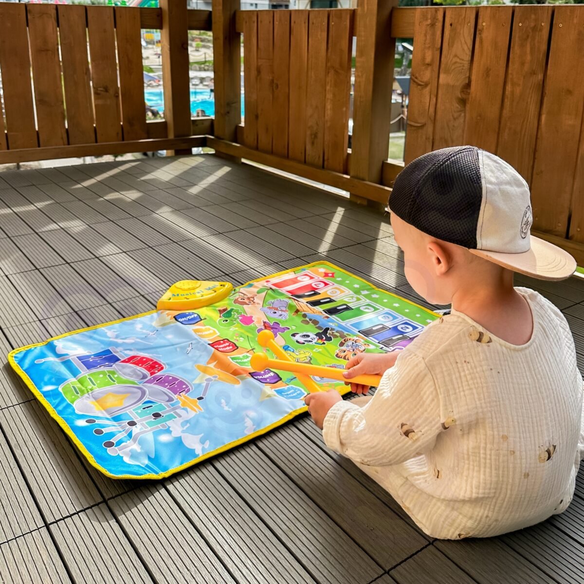 Interaktyvus gyvūnėlių muzikinis kilimėlis – pianinas ir būgnai – Paveikslėlis 3