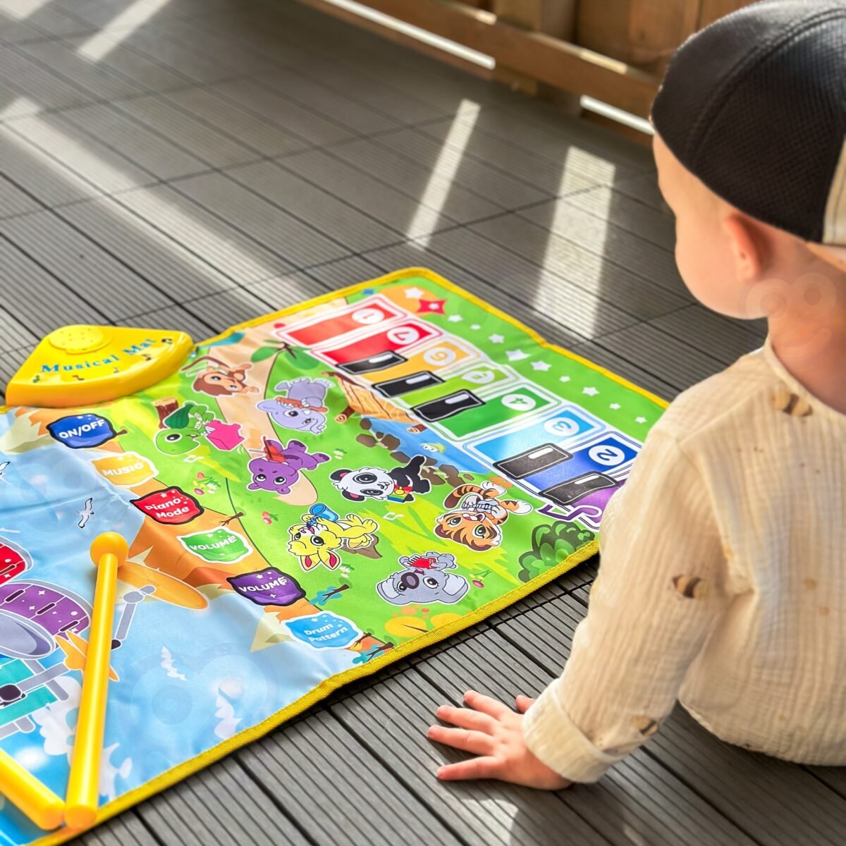 Interaktyvus gyvūnėlių muzikinis kilimėlis – pianinas ir būgnai – Paveikslėlis 5
