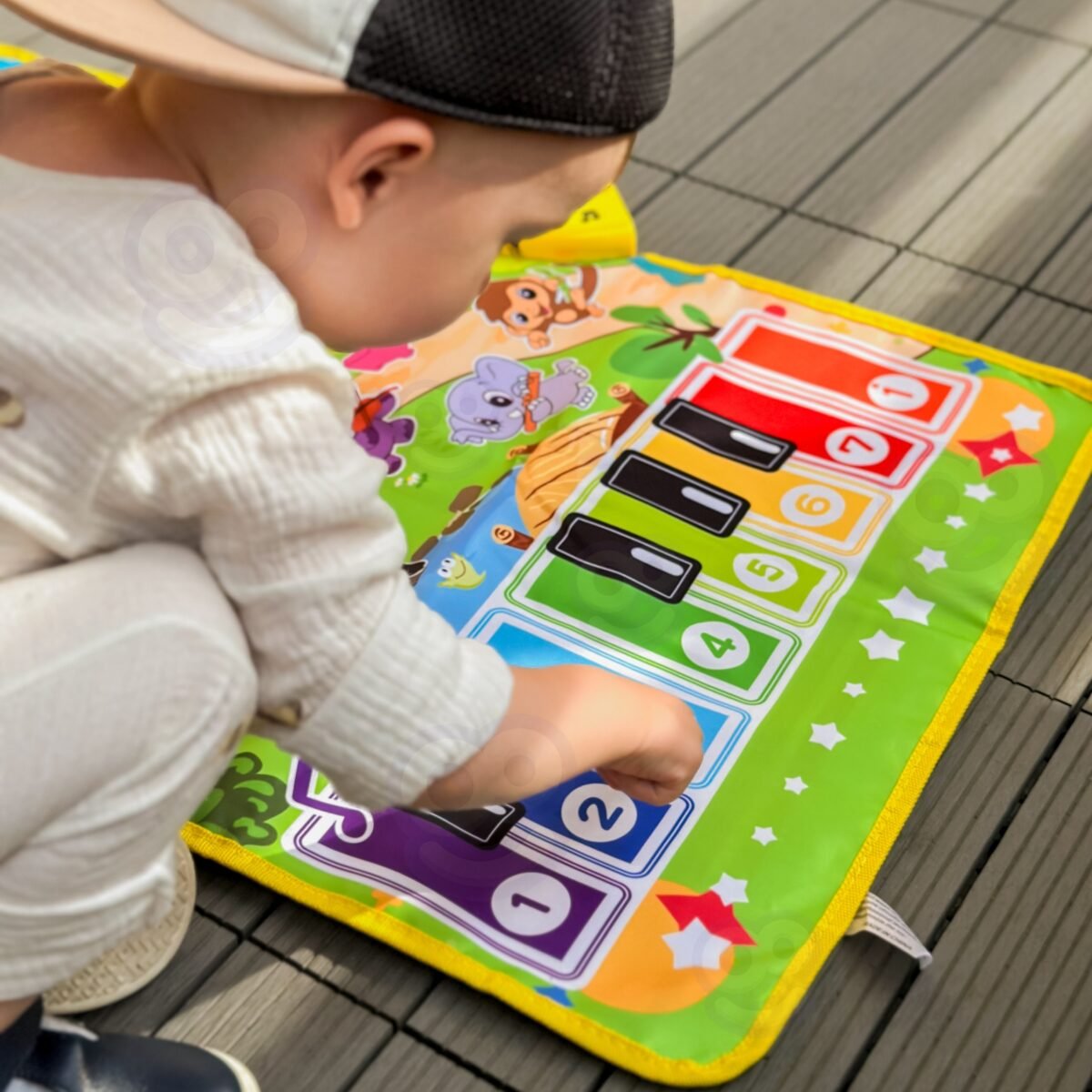 Interaktyvus gyvūnėlių muzikinis kilimėlis – pianinas ir būgnai – Paveikslėlis 6