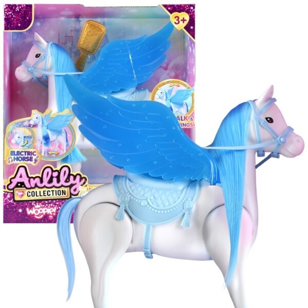 Interaktyvus judantis pegasas su šepetėliu