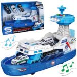 Interaktyvus policijos patrulinis laivas 1:16 su 3 metalinėmis mašinėlėmis