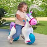 Interaktyvus supamasis ir paspiriamasis vienaragis 2in1 su garsais ir šviesomis – Paveikslėlis 4