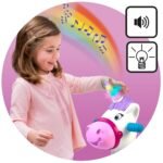 Interaktyvus supamasis ir paspiriamasis vienaragis 2in1 su garsais ir šviesomis – Paveikslėlis 5