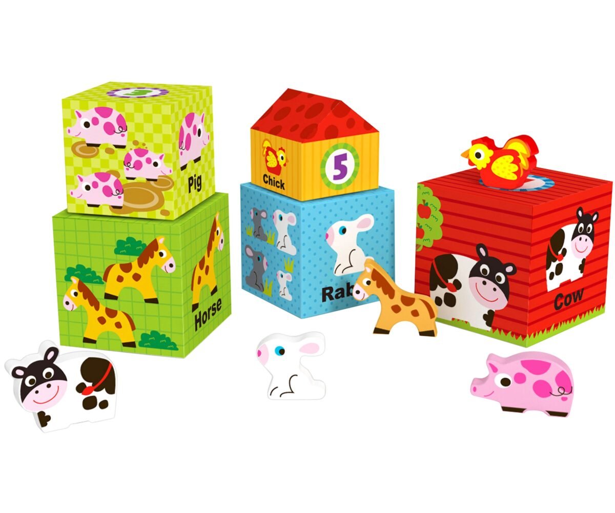 Įstatomieji ūkio kubeliai su gyvūnėlių figūrėlėmis – Paveikslėlis 13