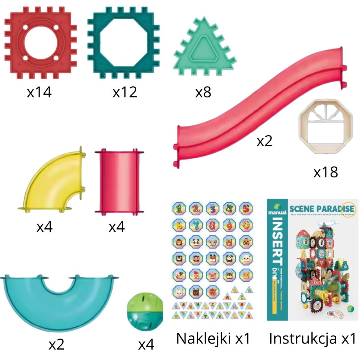 Kaladėlių konstruktorius 3D kulodromas, 68 dalys – Paveikslėlis 4