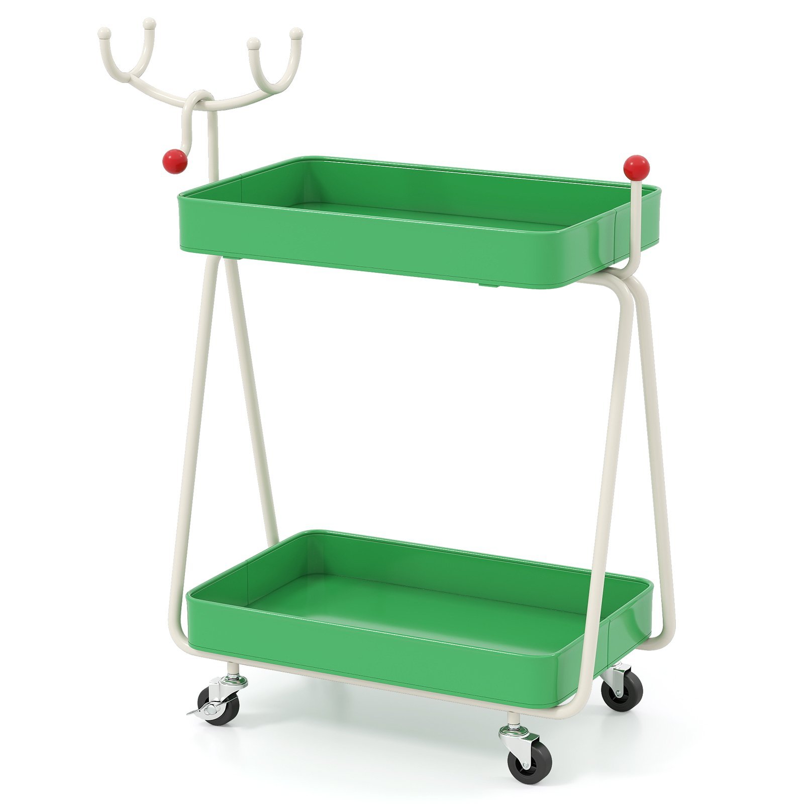 Kalėdinis elnio formos serviravimo vežimėlis (Žalia)