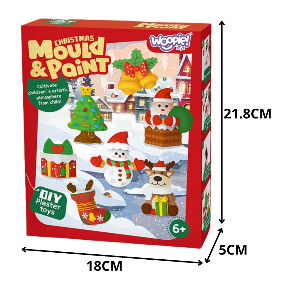 Kalėdinis kūrybinis gipso figūrėlių liejimo ir dažymo rinkinys – Paveikslėlis 5